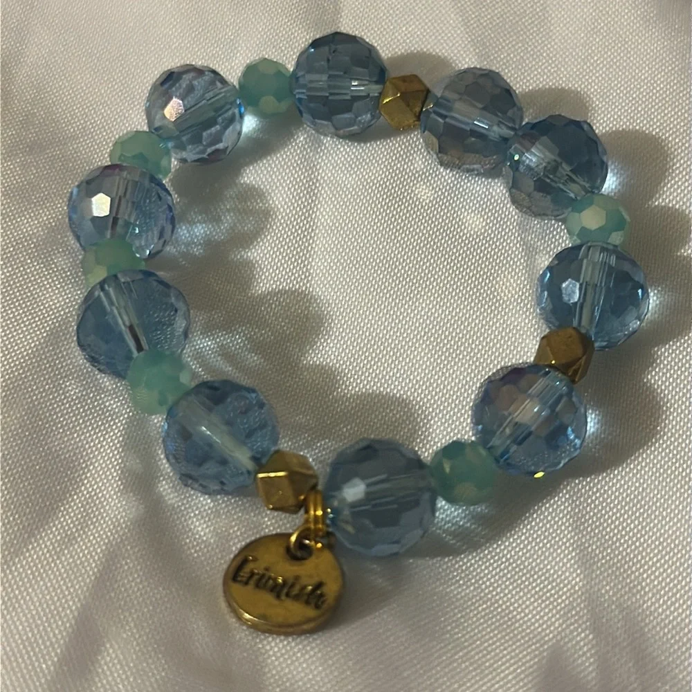 Erimish stretch bead bracelet blue green RARE Baby Size in Women’s Style